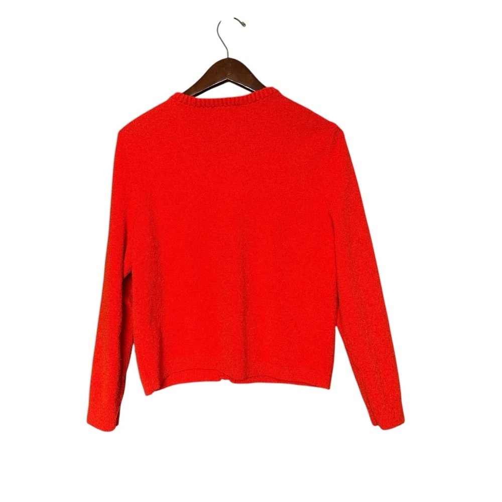 Rachel Zoe Red/Orange Cardigan with Silver Buttons - Picture 5 of 11